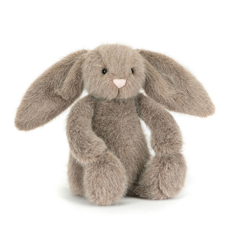 Plush toy rabbit on a white background