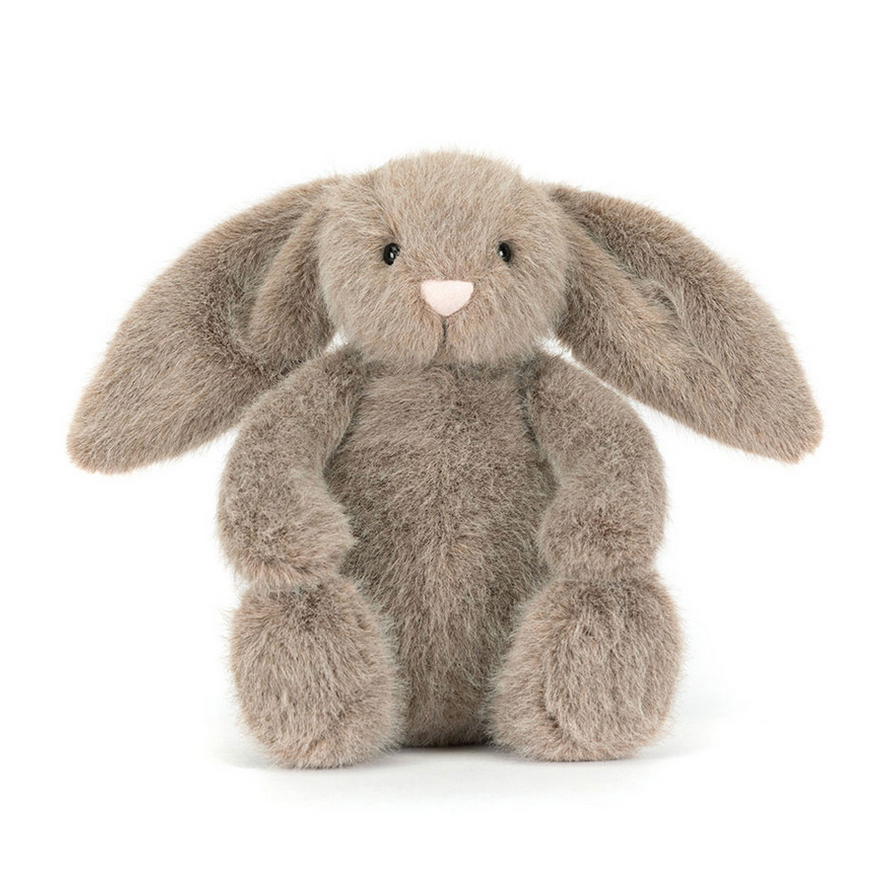 Plush toy rabbit on a white background