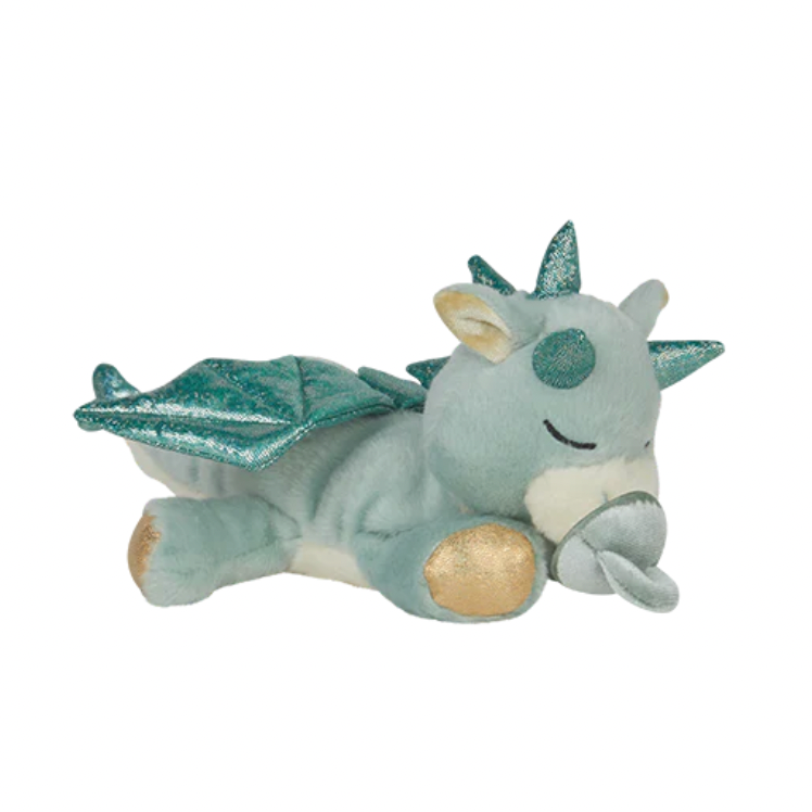Plush dragon toy on a white background