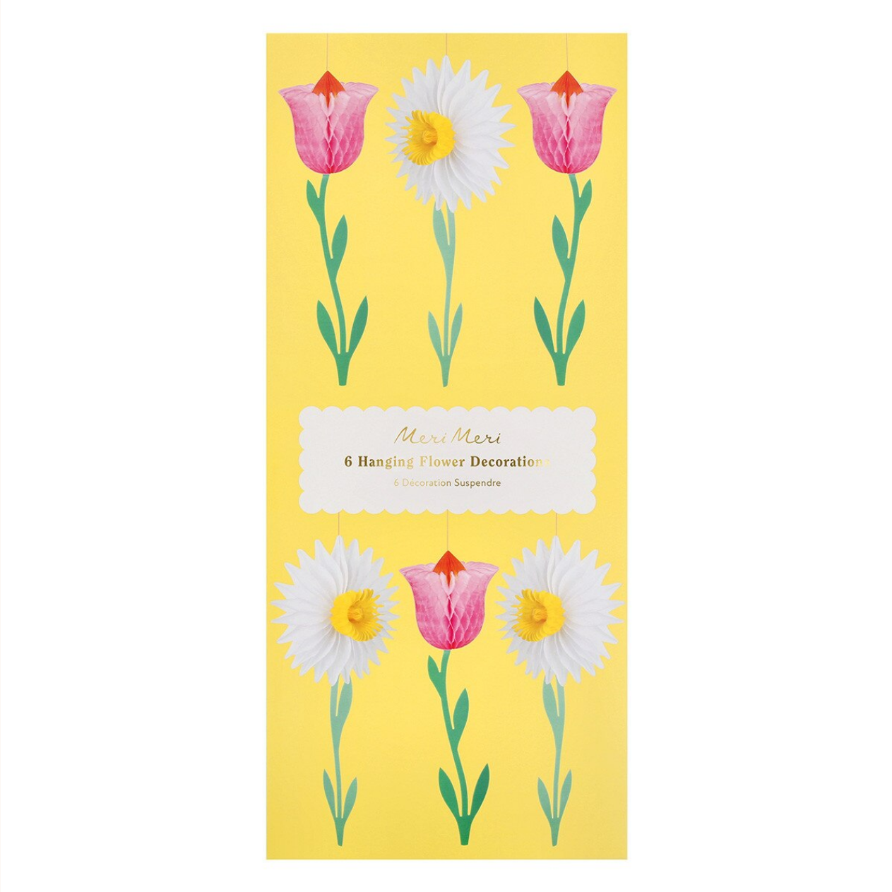 Honeycomb Flower Decorations (x6)