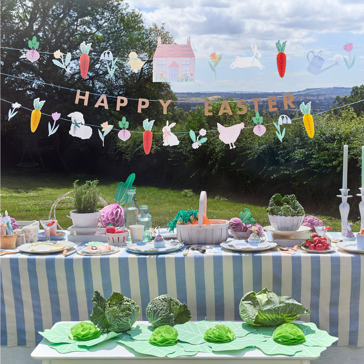 Easter Vegetable Garden Garland Set