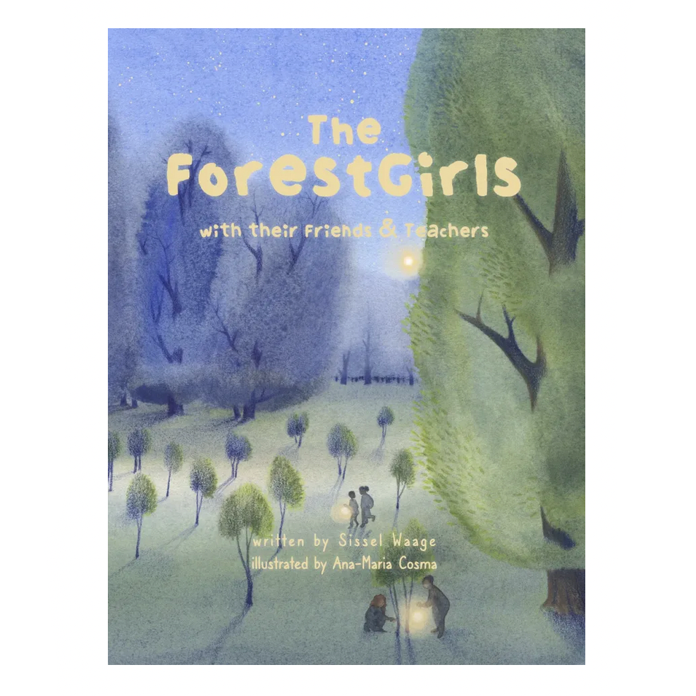 Book cover of 'The Forest Girls' with a forest scene illustration.