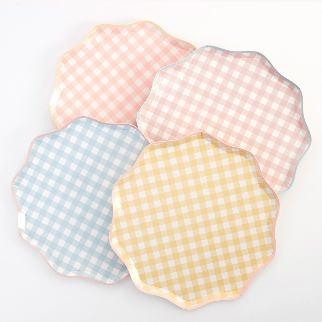 Gingham Dinner Plates (x12)