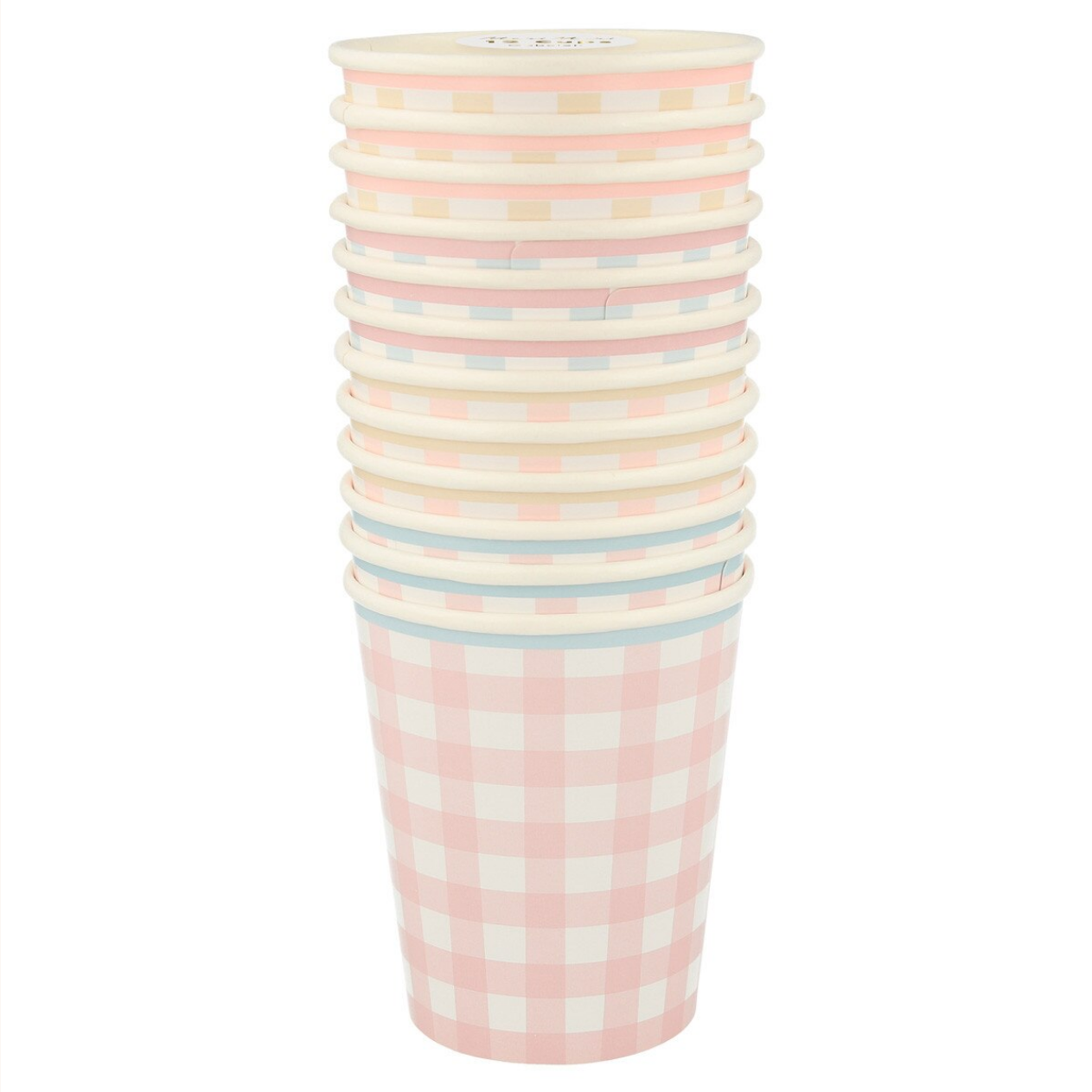 Gingham Cups (x12)