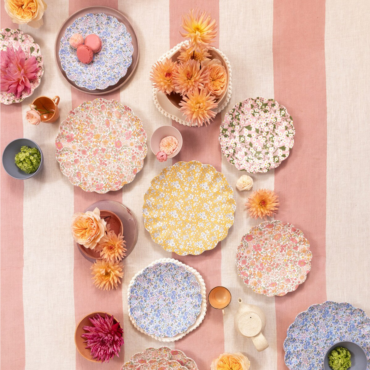 Meri Meri x Liberty Mixed Set Reusable Small Plates (x4)