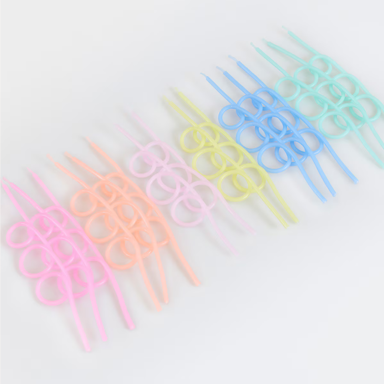 Pastel Loopy Candles (x16)