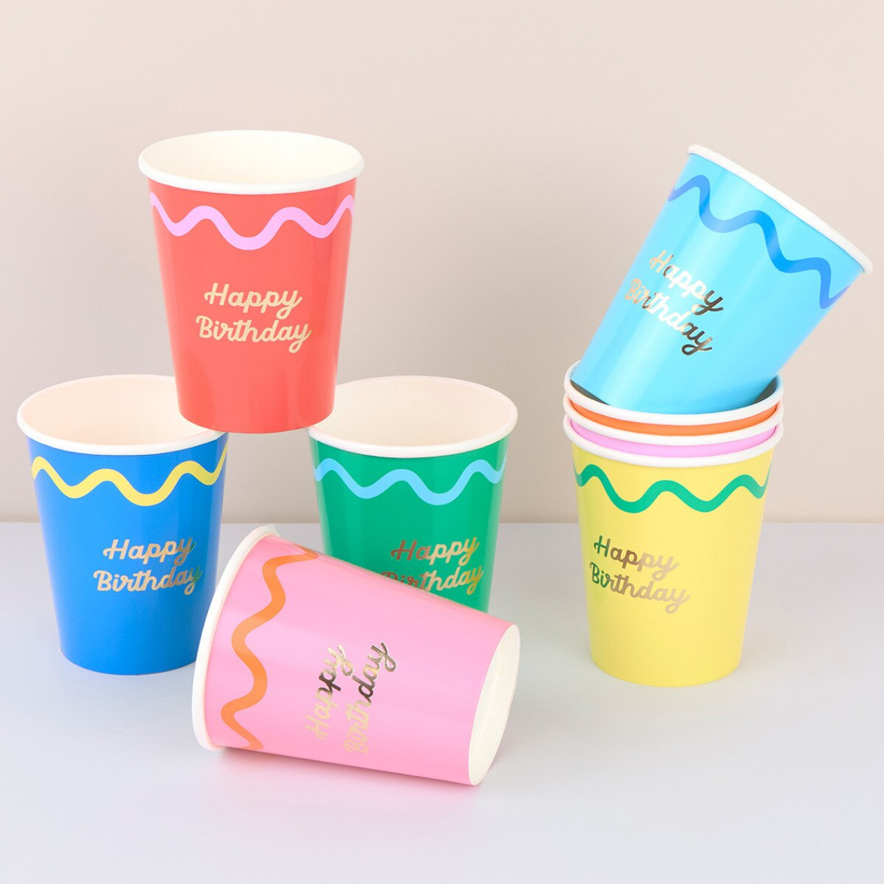 Wiggle Edge Cups (x8)