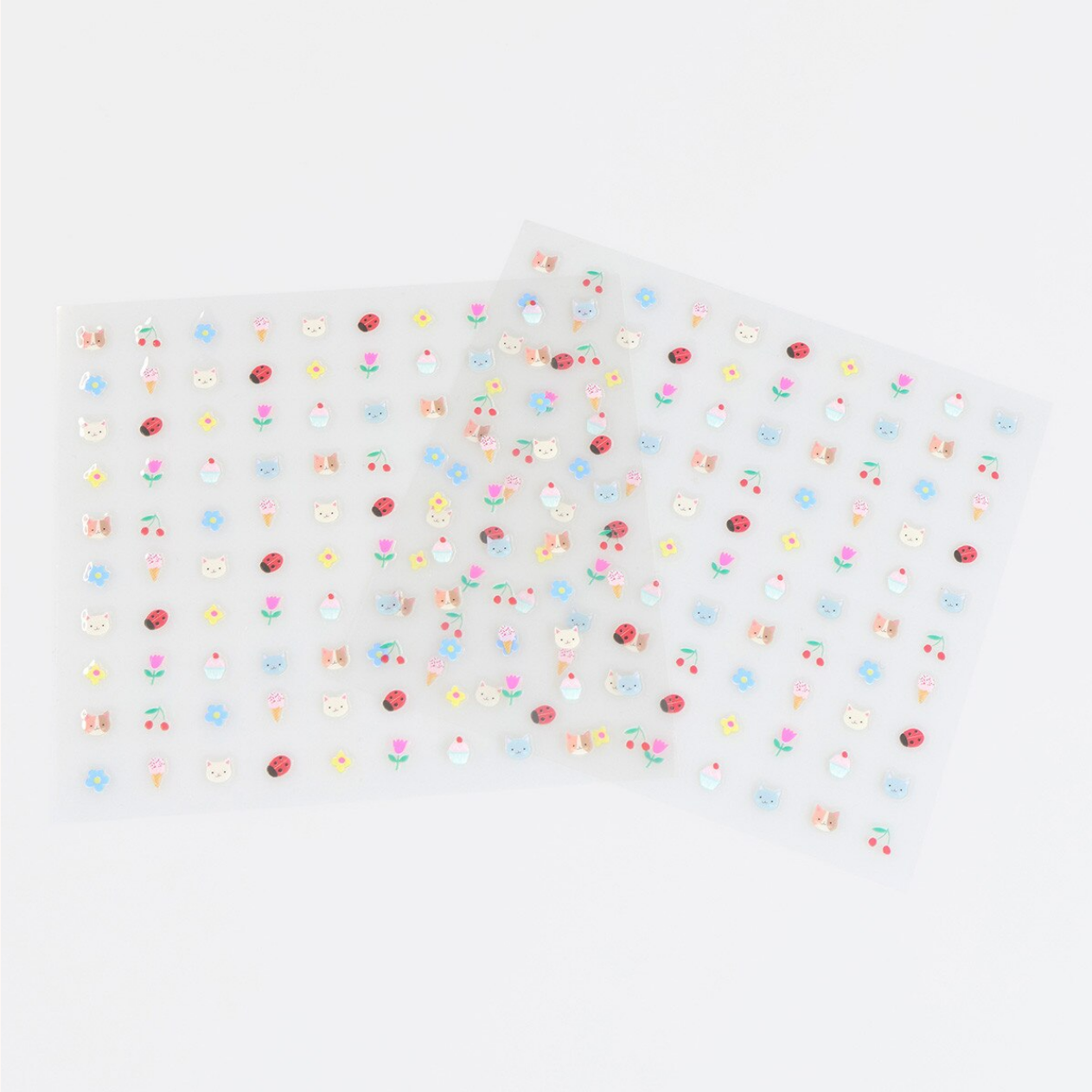 Colorful sprinkles on a white background