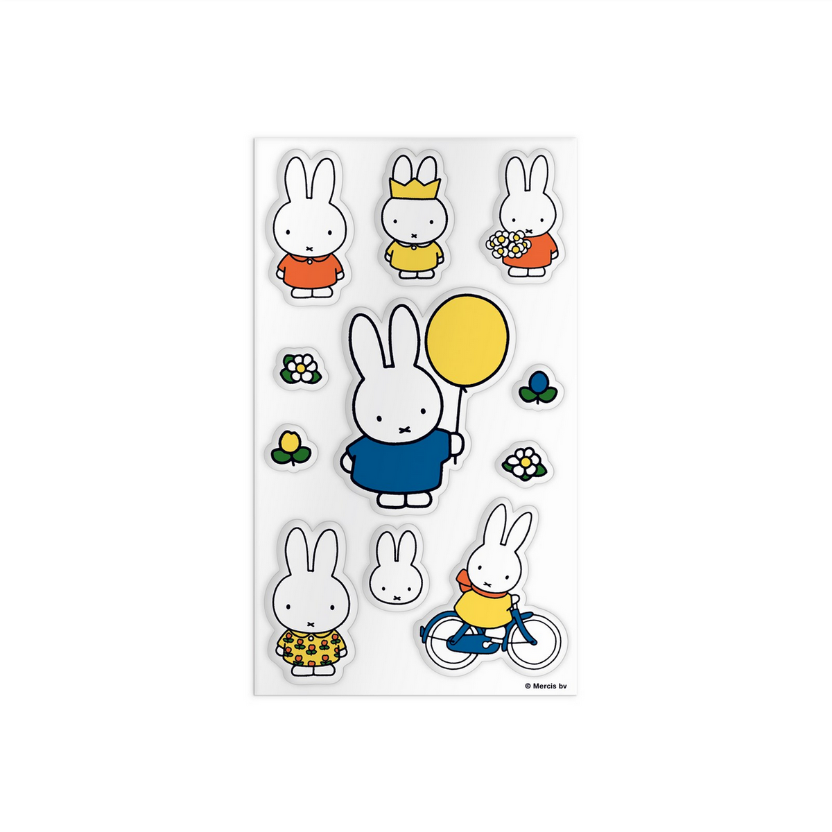 Set of cartoon rabbit character stickers on a white background