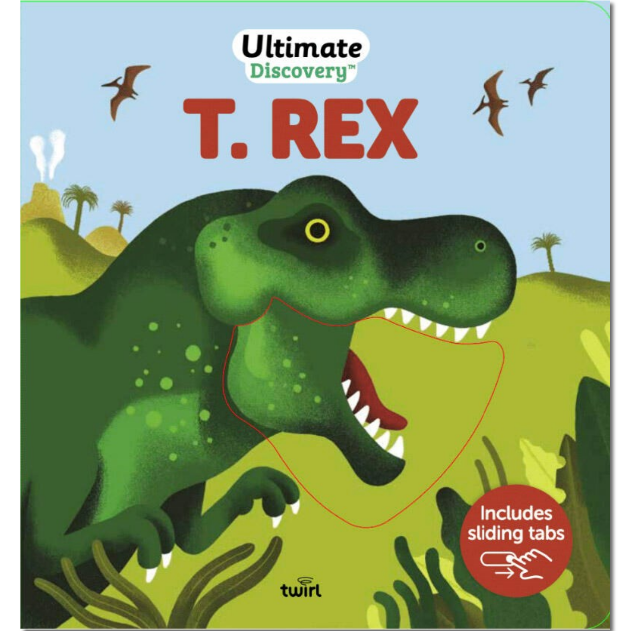 Book cover of 'Ultimate Discovery T. Rex' with a dinosaur illustration on a blue background.