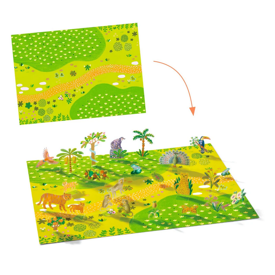 Two children's play mats with animal illustrations on a white background
