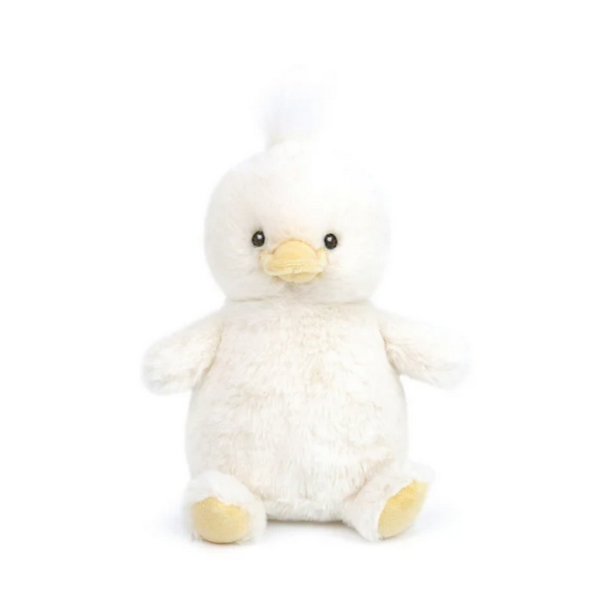 White plush duck toy on a white background