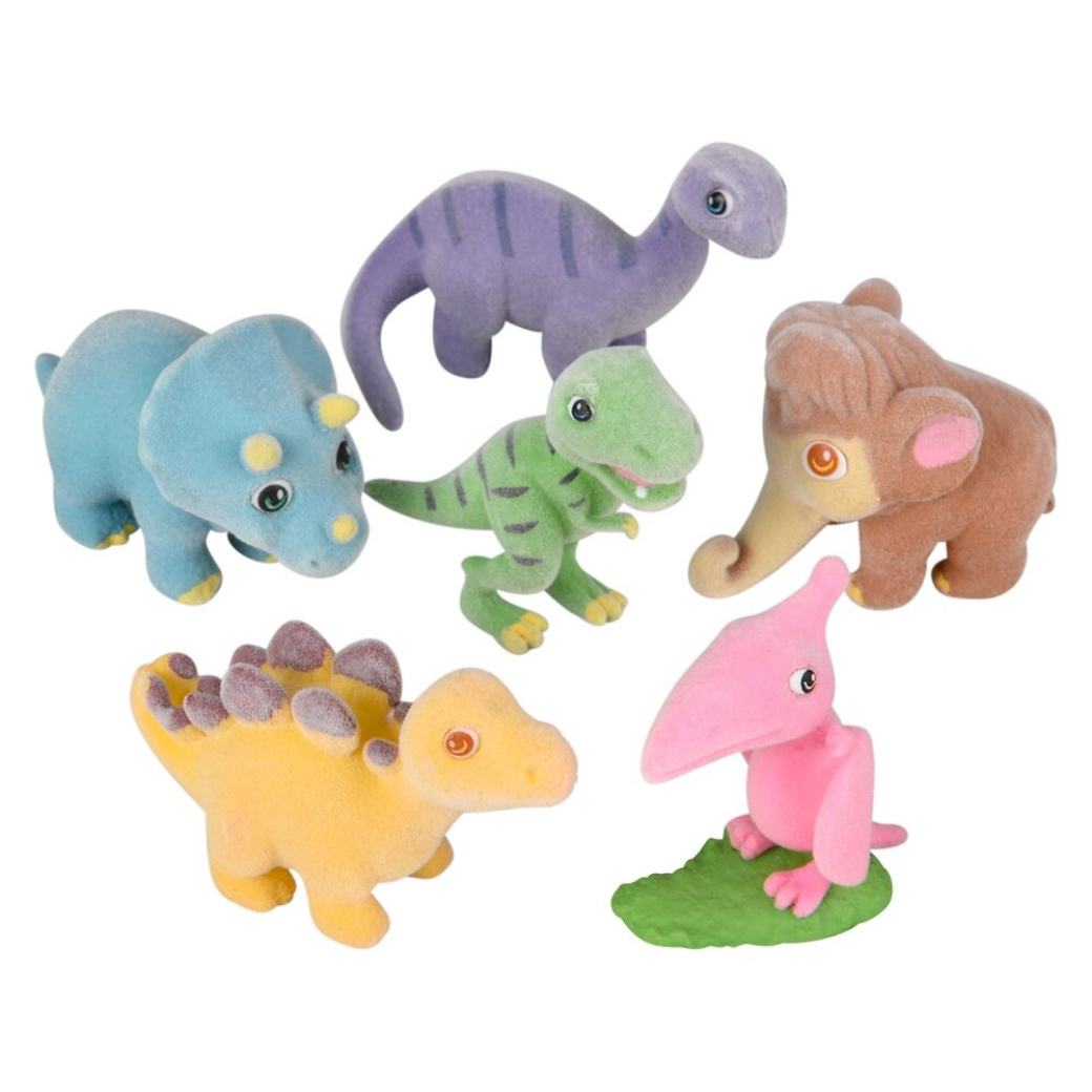 1.5" Flocked Micro Pre-Historic Assortment