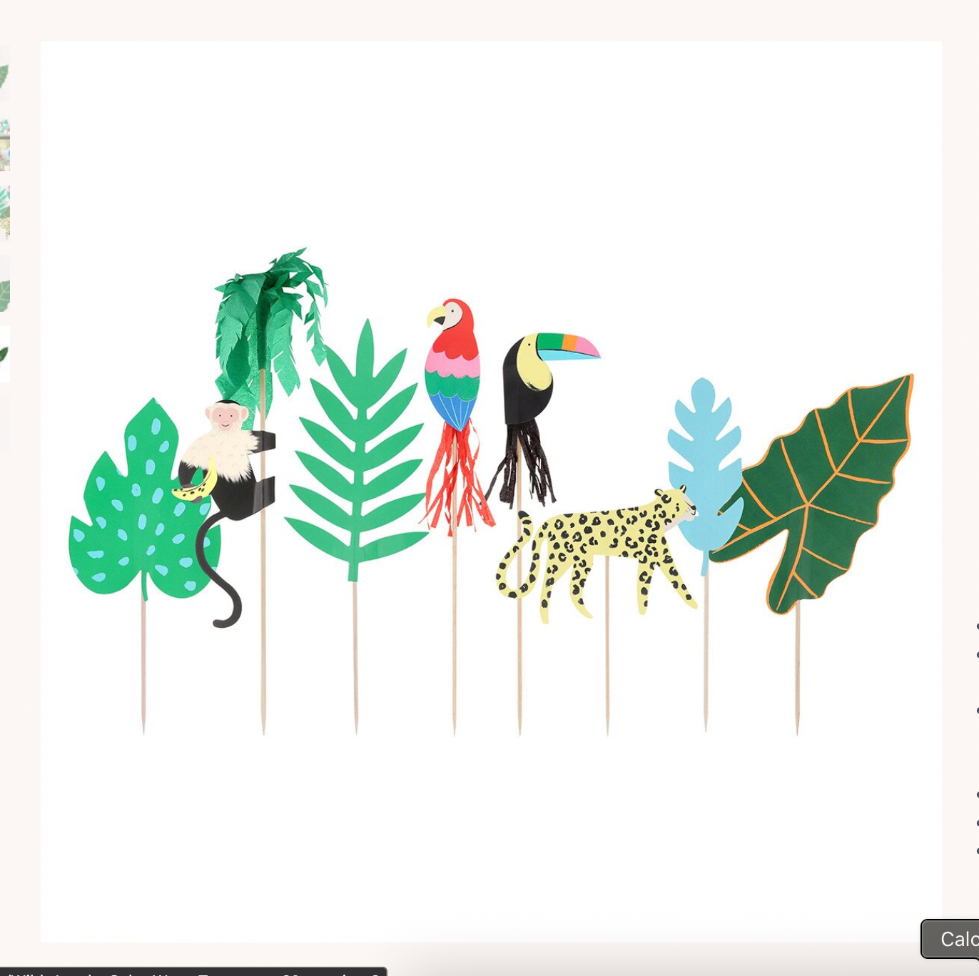 Jungle Jamboree Cake Toppers (x8)