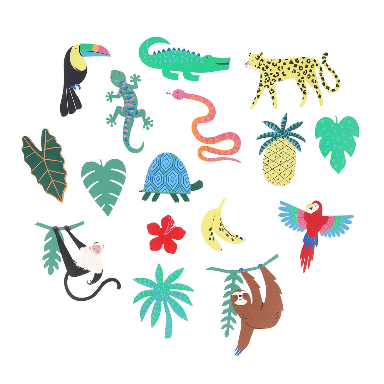 Jungle Jamboree Shaped Stickers (x25 stickers)