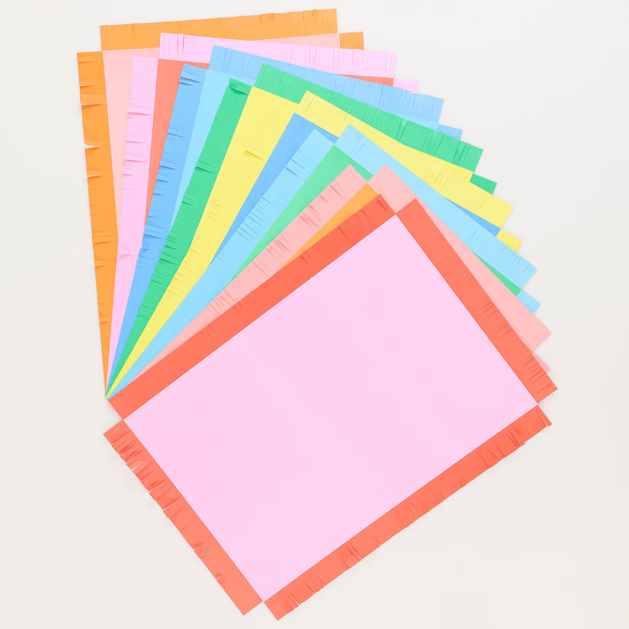 Set of colorful paper folders on a white background
