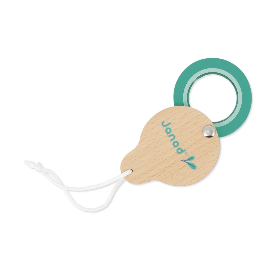 Teal and beige mgnifying glass with 'Janod' branding on a white background