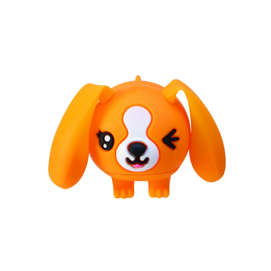 Orange dog-shaped toy 
