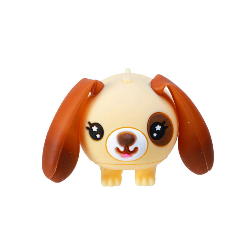 Toy dog figure with long ears on a white background