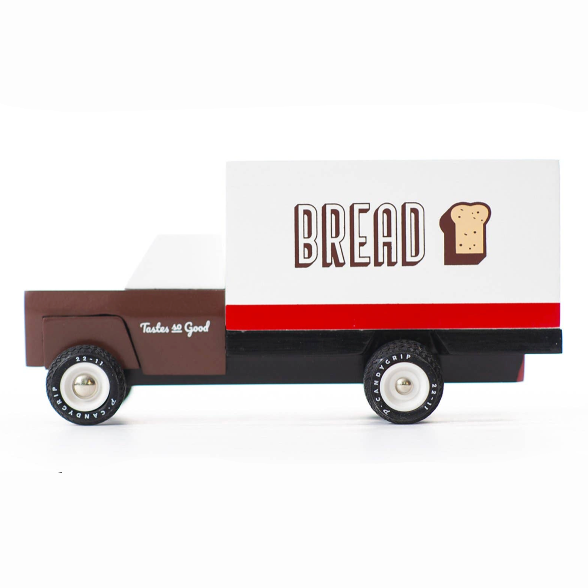 Model of a bread truck with 'Bread' written on it