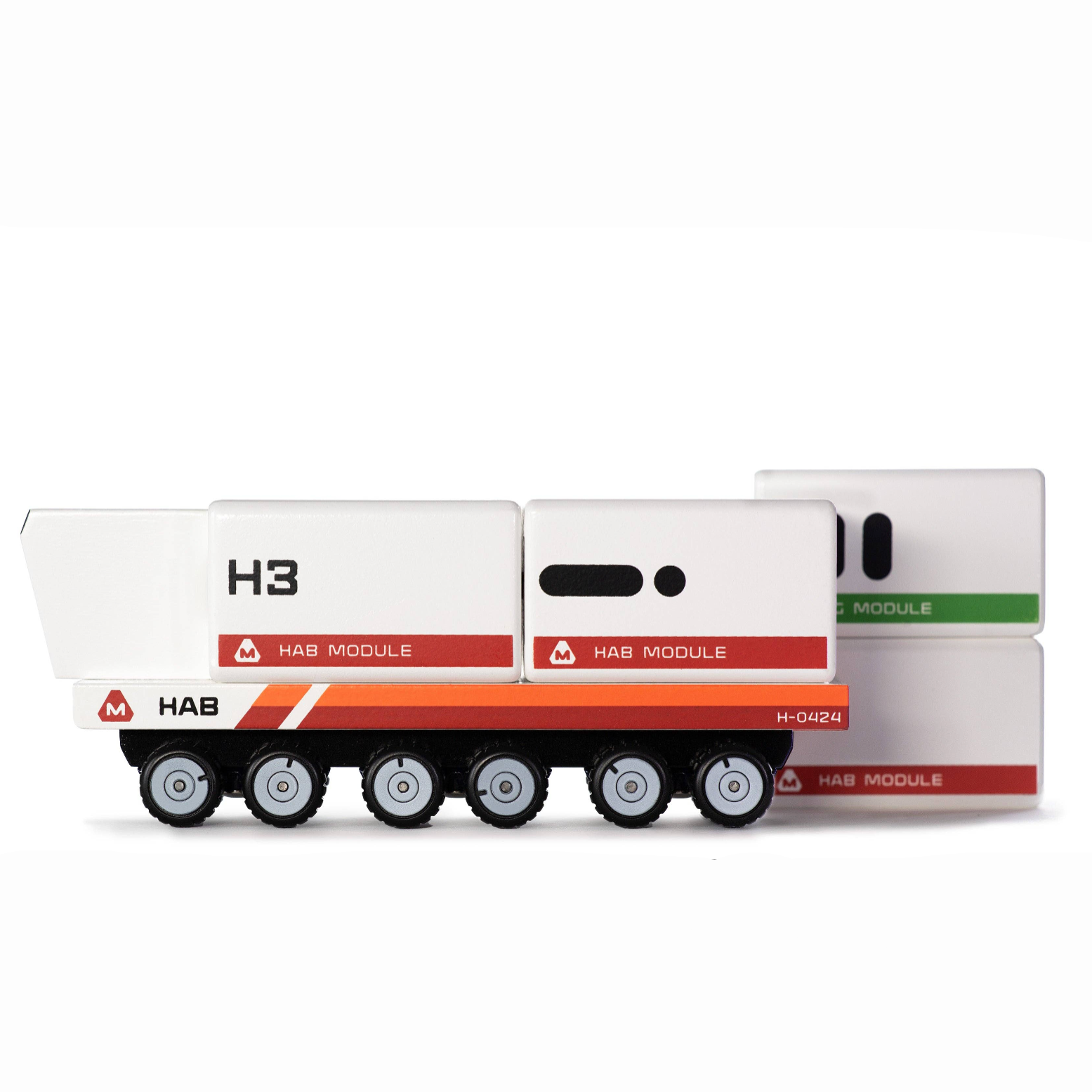Computer screen displaying a product image of H3 modules on a white background