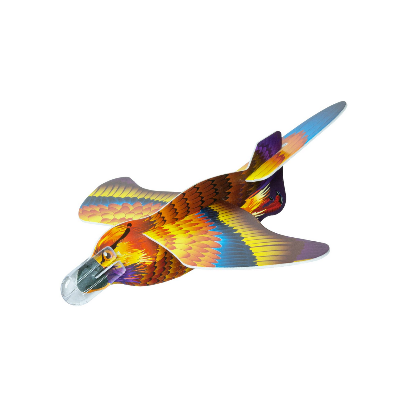 Colorful toy airplane on a white background