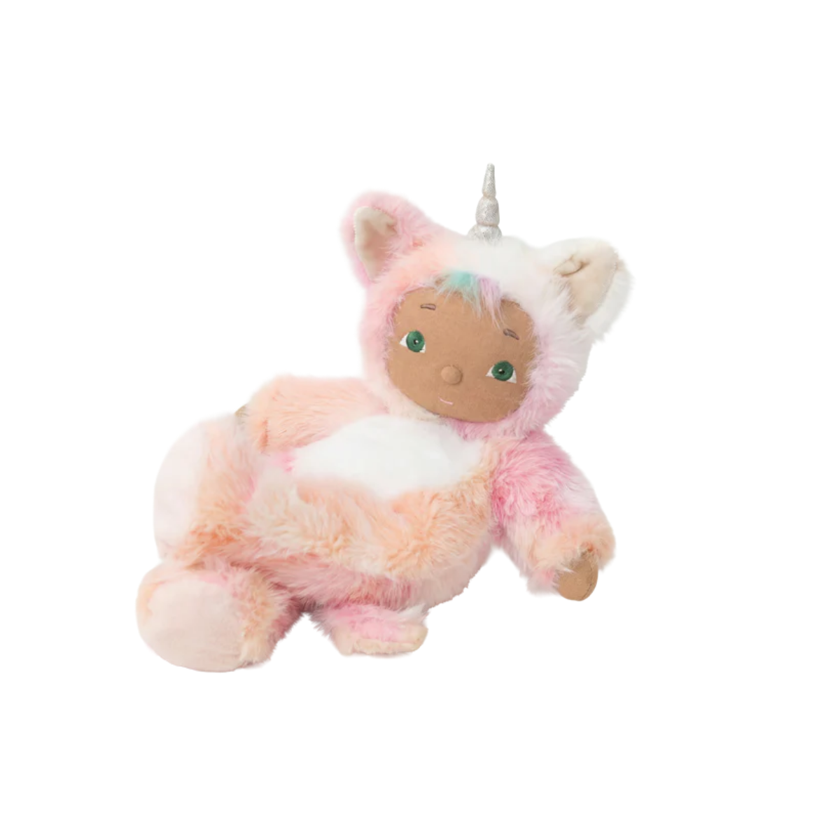 Plush toy with unicorn design on a white background