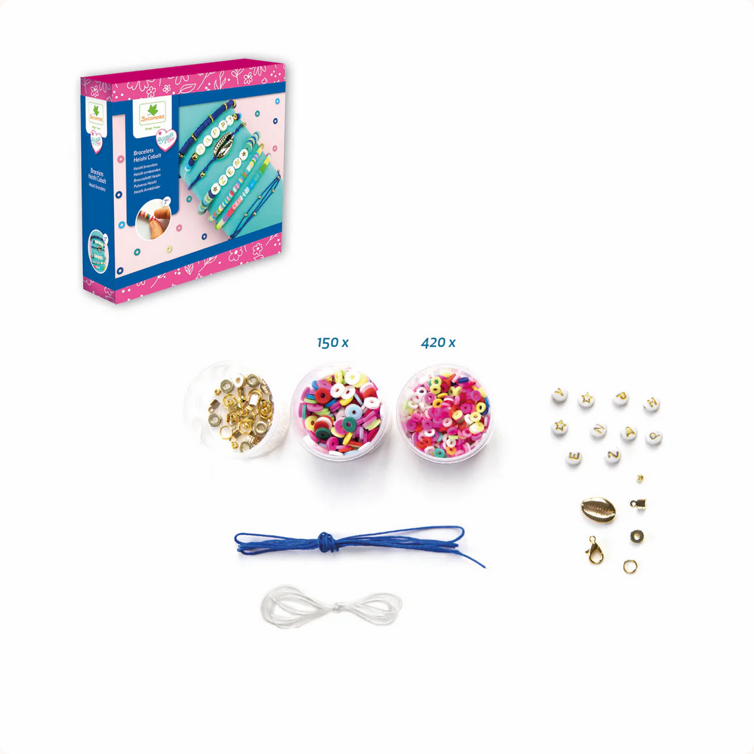 Bijoux Box - S Heishi Beads Bracelets - Cobalt