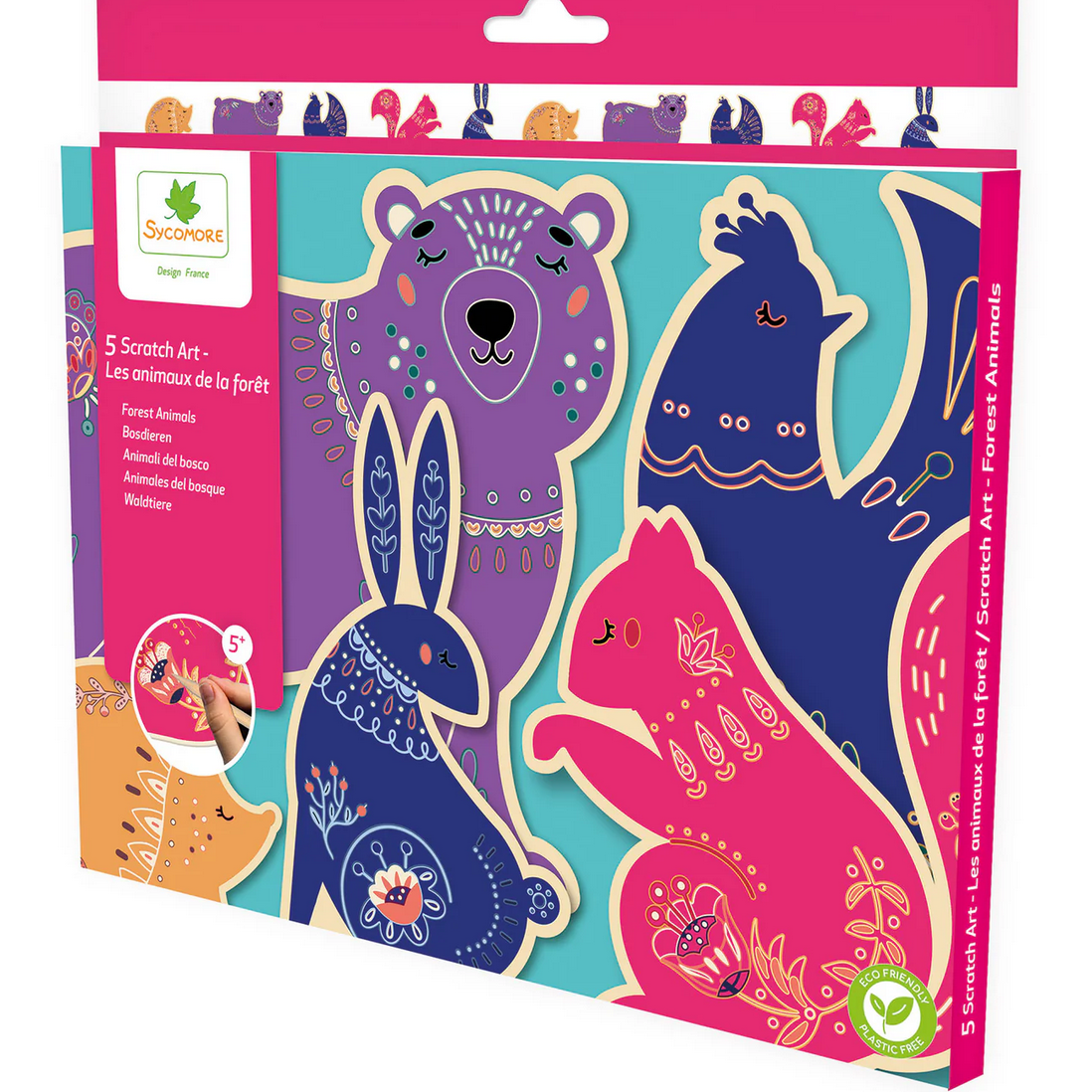 Pockets - Scratch Art Wooden Animals