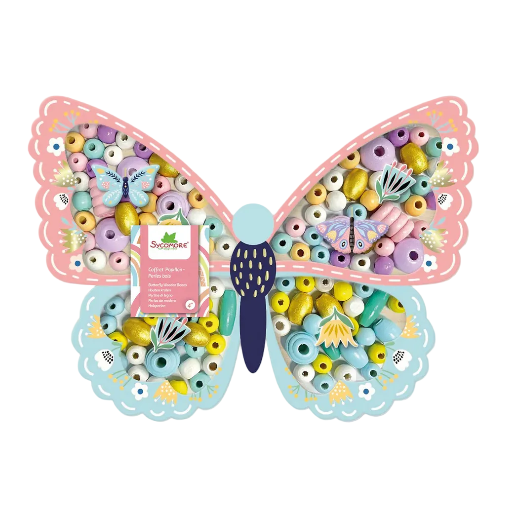 Les Perles -Butterfly Wooden Beads