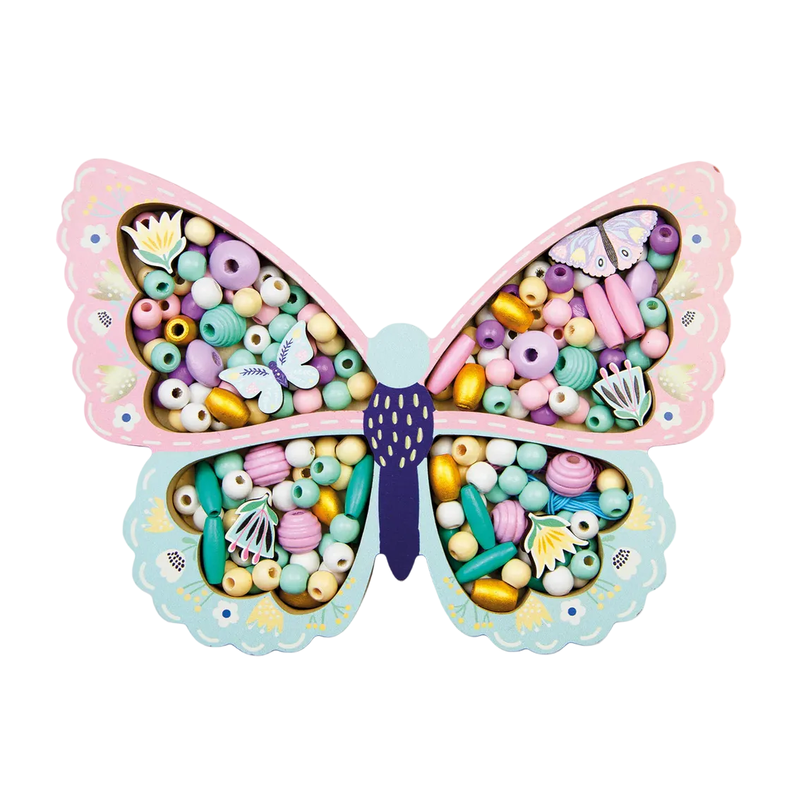 Les Perles -Butterfly Wooden Beads