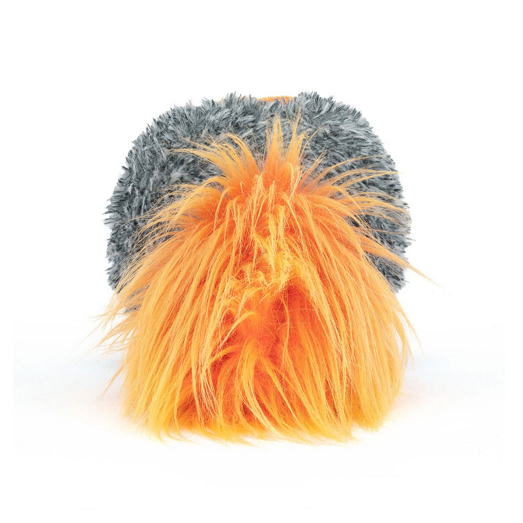 Gray and orange plush toy labeled 'Amuseables Space Comet' on a white background