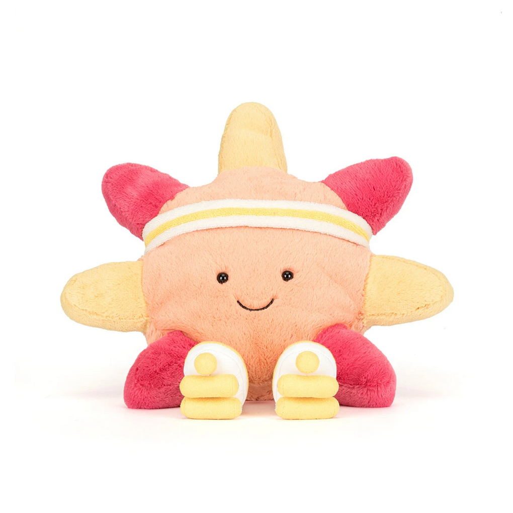Plush toy with roller skates on a white background
