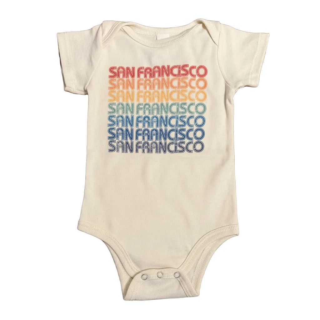 Organic San Francsico Retro Repeat Onesie