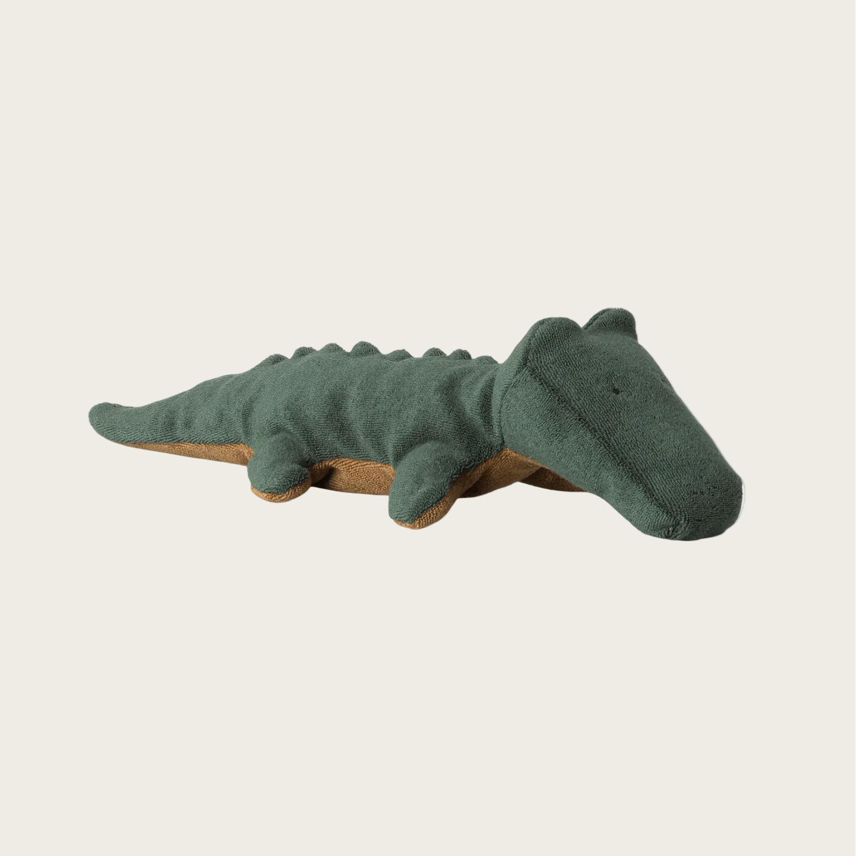 Green plush toy crocodile