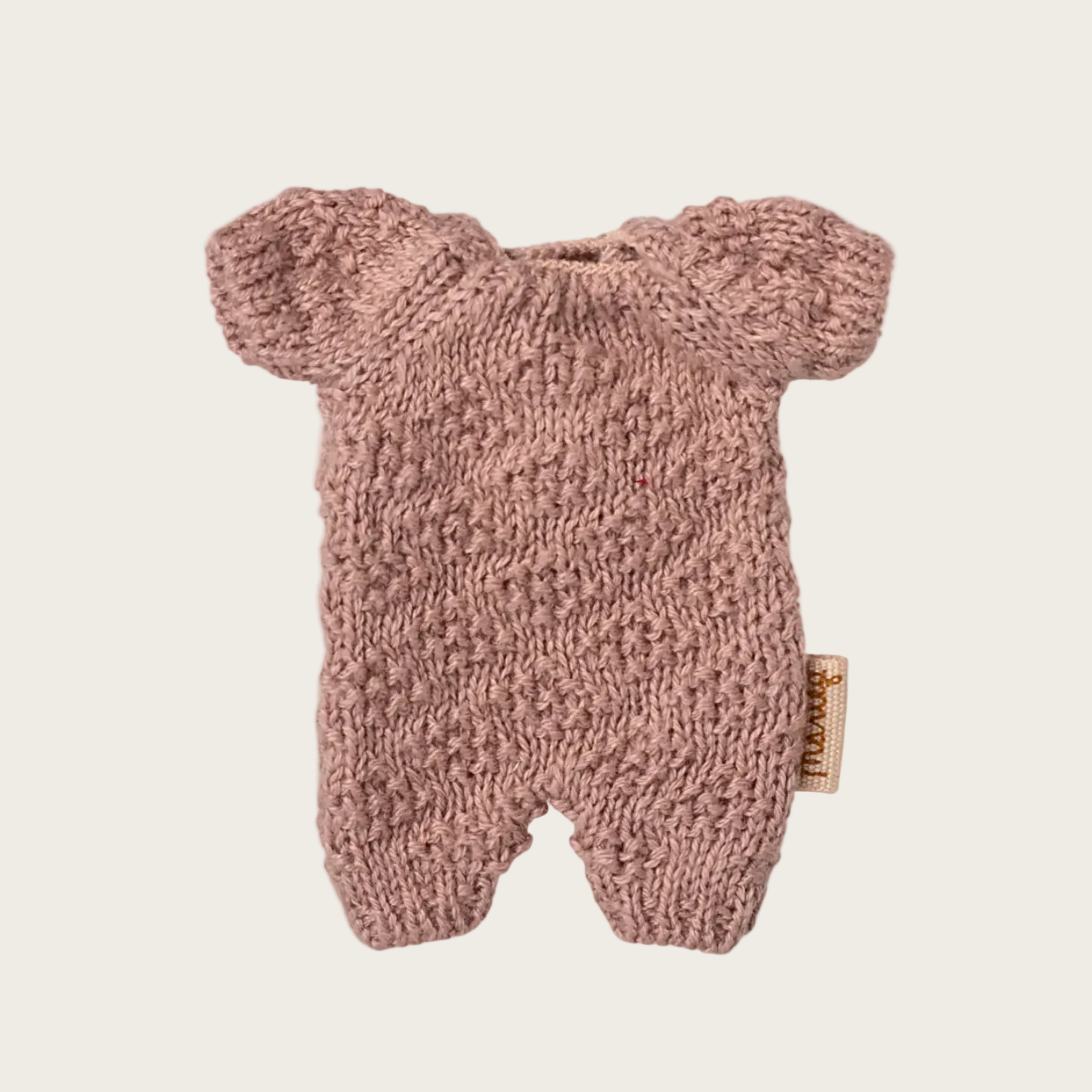 Knitted baby romper on a website product page