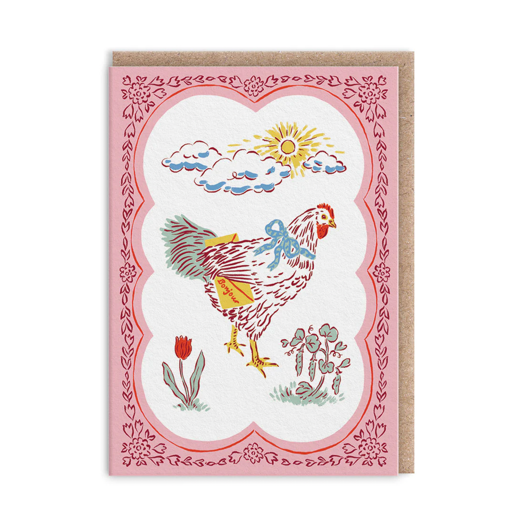 Hen Mini Greeting Card