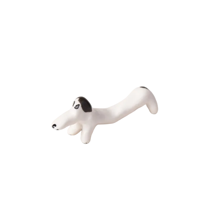 Small white dog figurine 