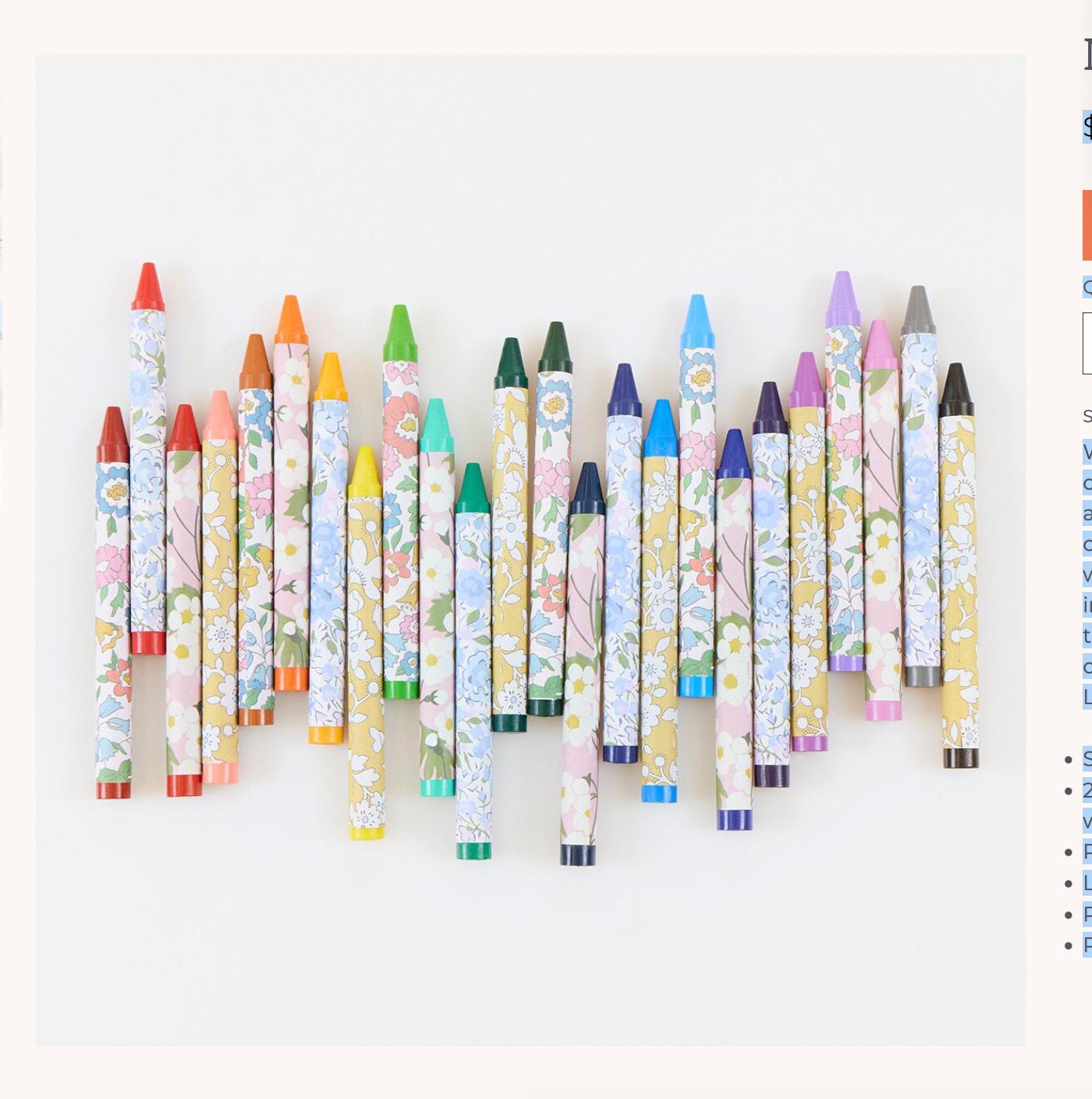 Meri Meri x Liberty Crayons