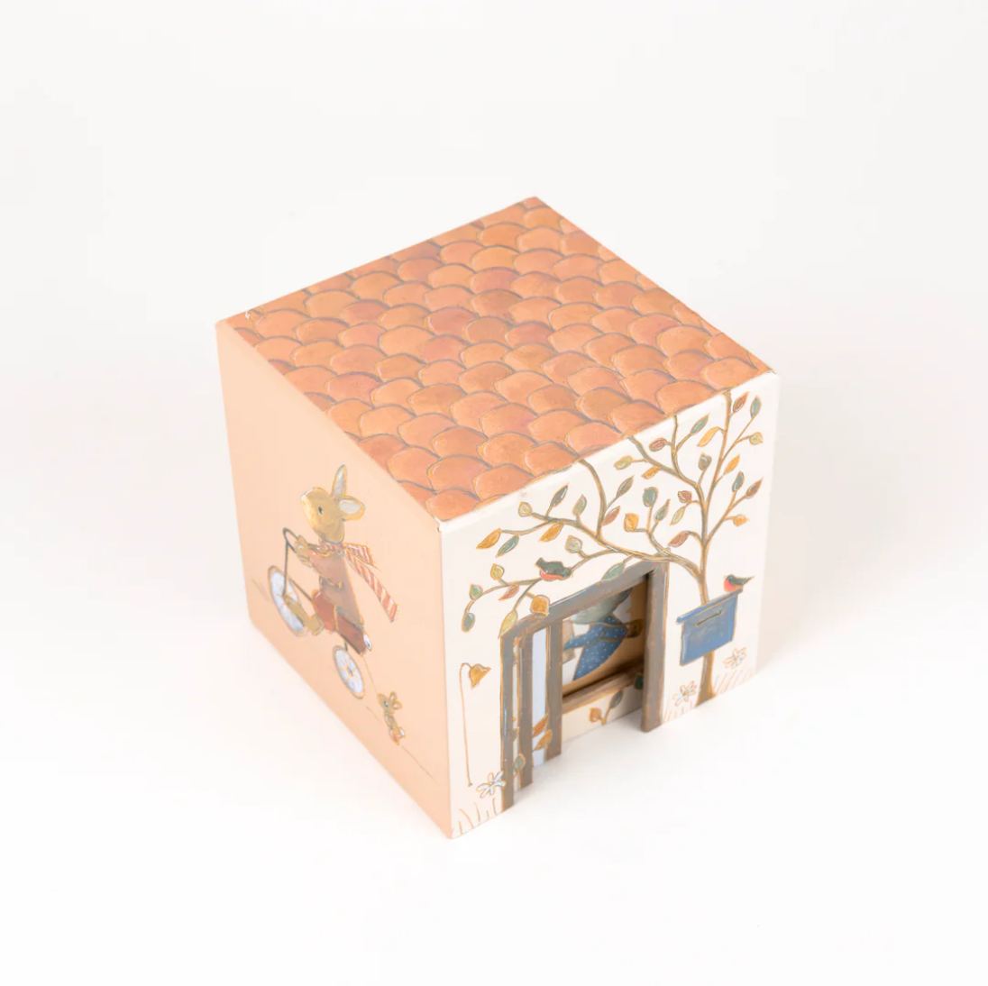  block with animal illustrations on a white background