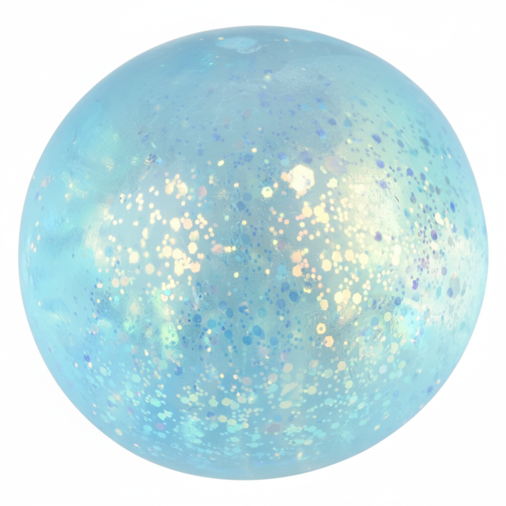 Blue glittery sphere 