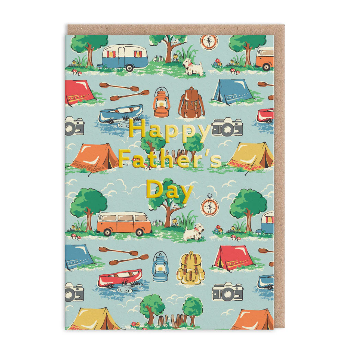 Father's Day card with camping theme 