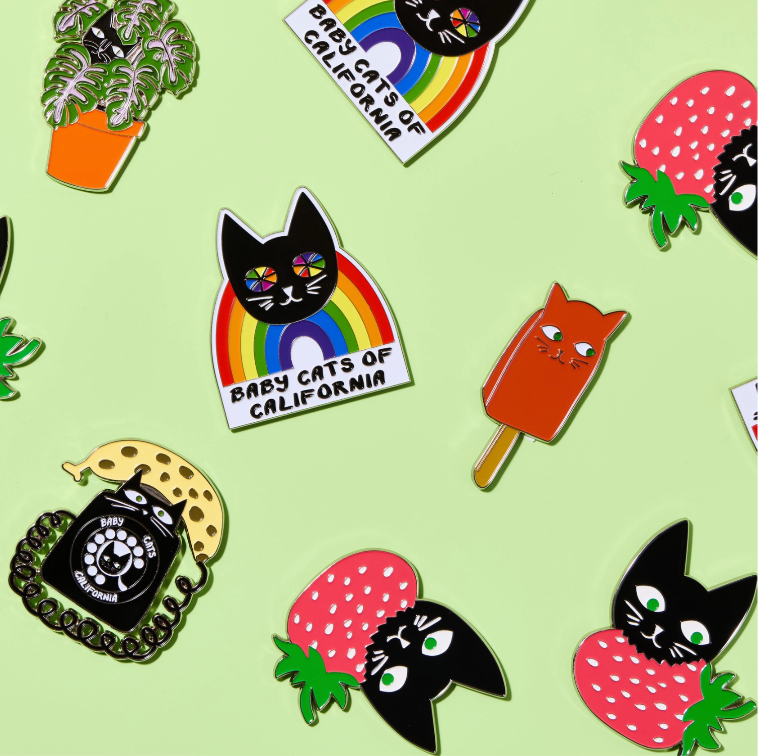 Rainbow Cat Magnet