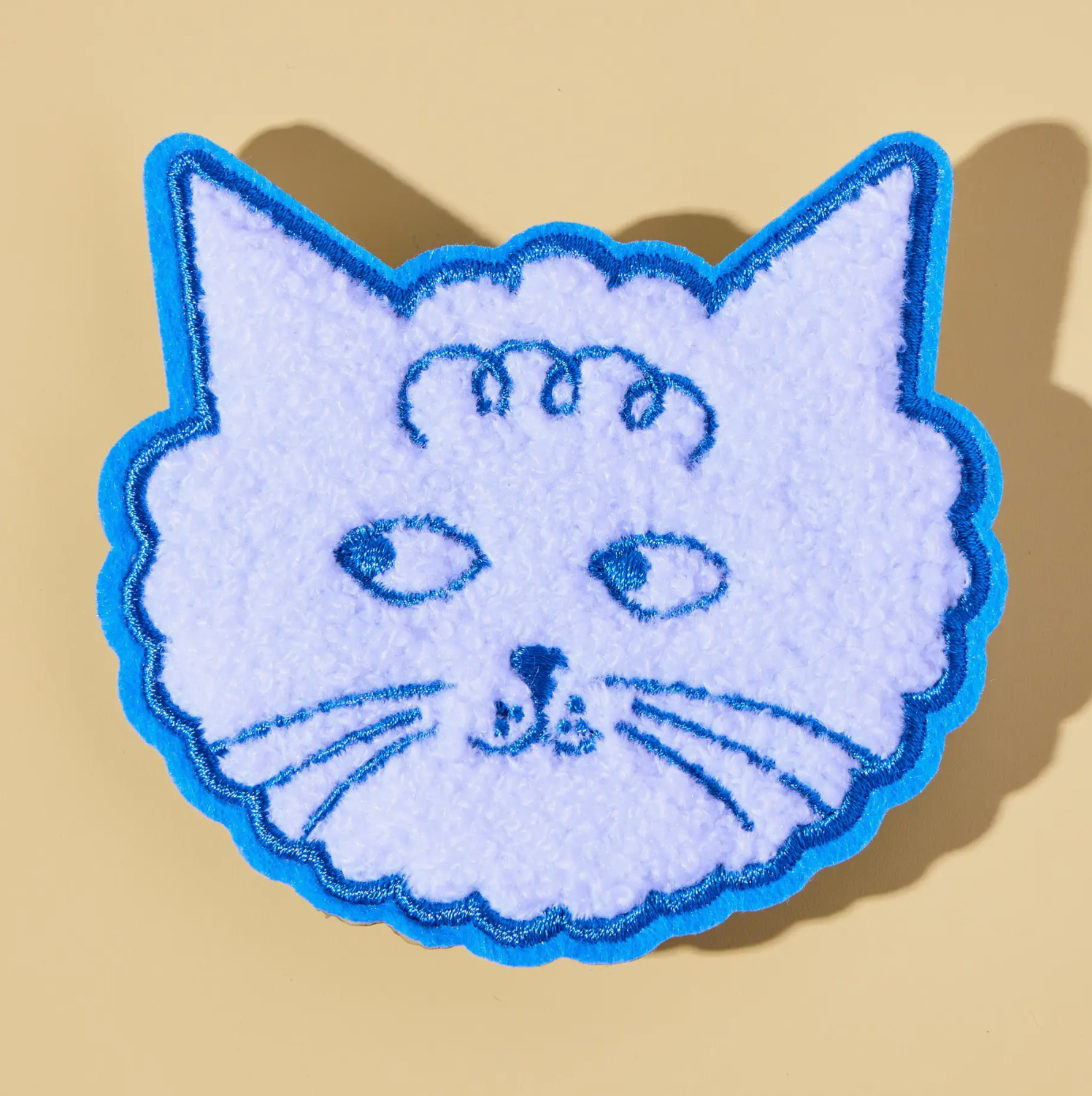 Cloud Cat Chenille Head Patch