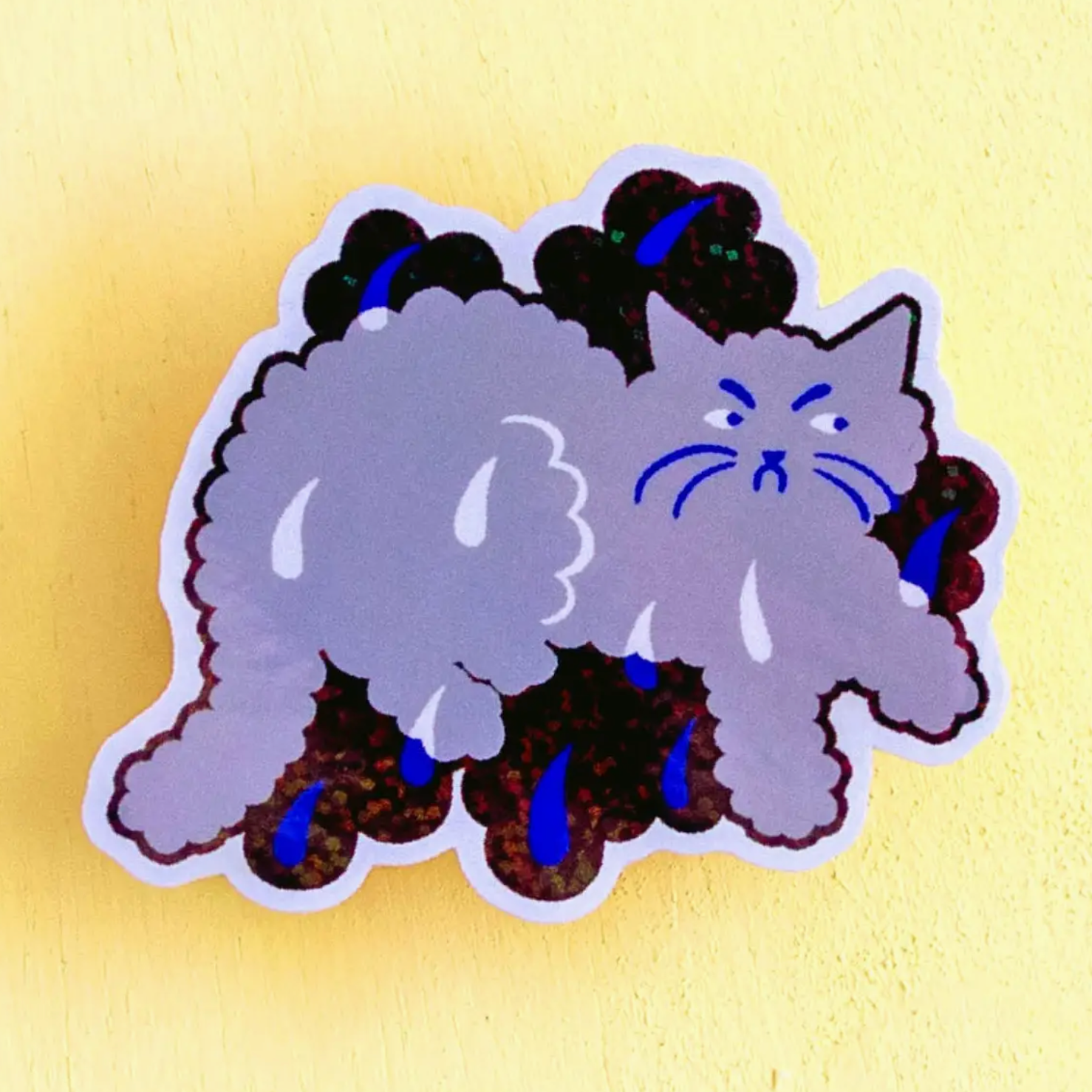 Sad Cloud Cat Sticker