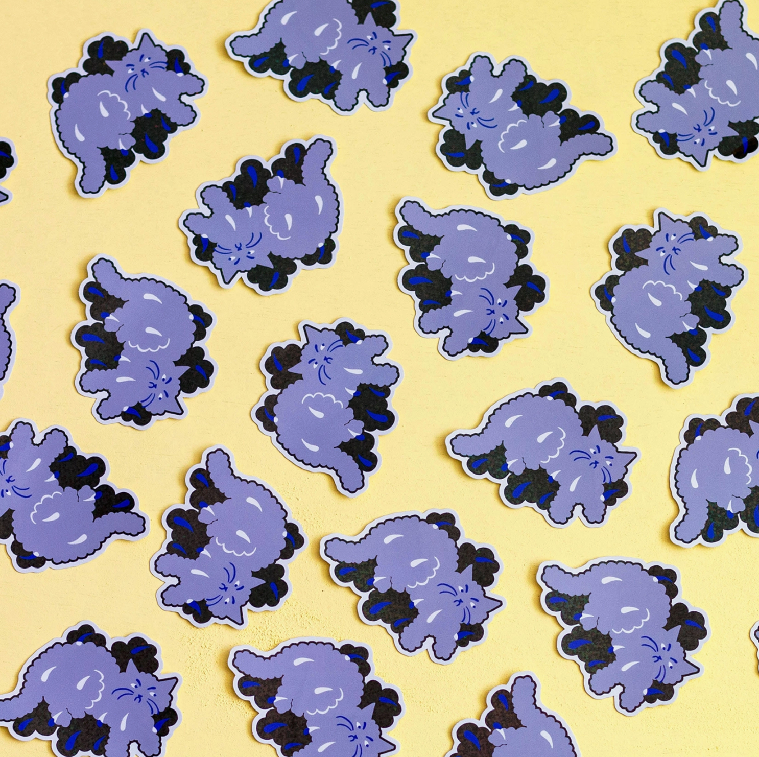 Sad Cloud Cat Sticker