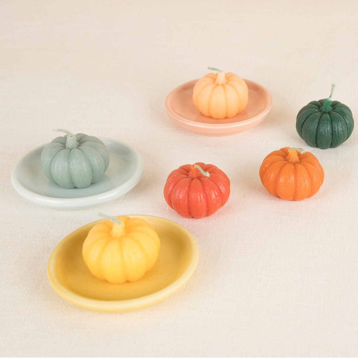 Mini Rainbow Pumpkin Candles (x6)