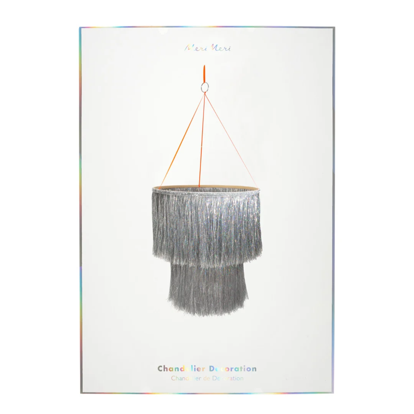 Chandelier with tassels on a white background