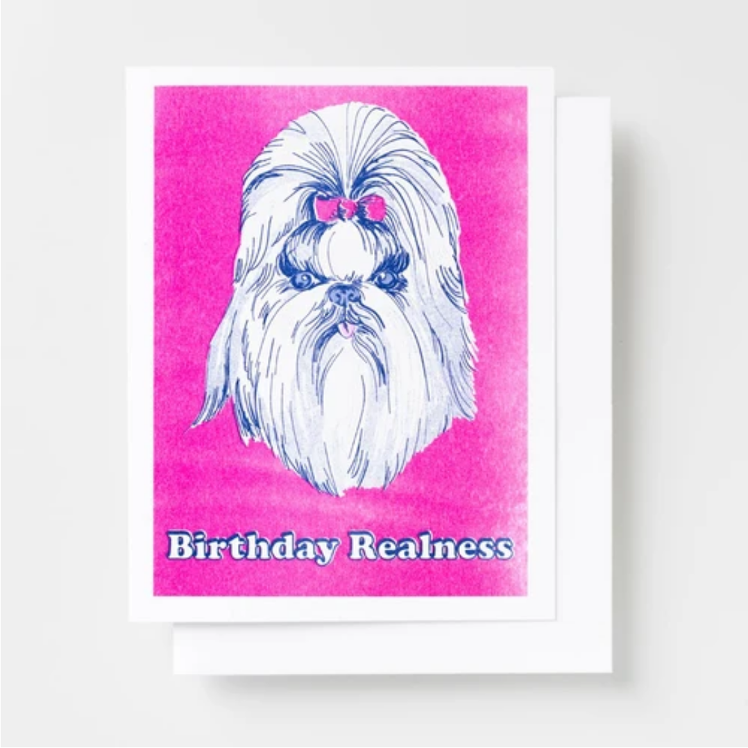 Birthday Realness - Risograph Card