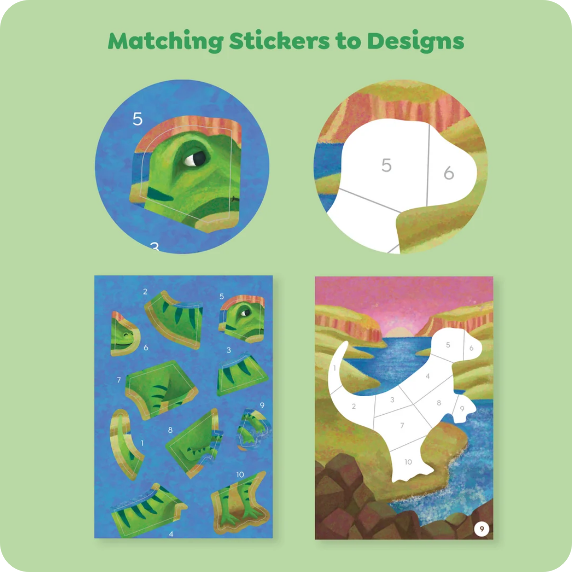 Sticker By Numbers - Dinosaurs